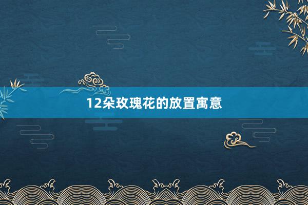 12朵玫瑰花的放置寓意